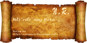 Nánássy Rita névjegykártya